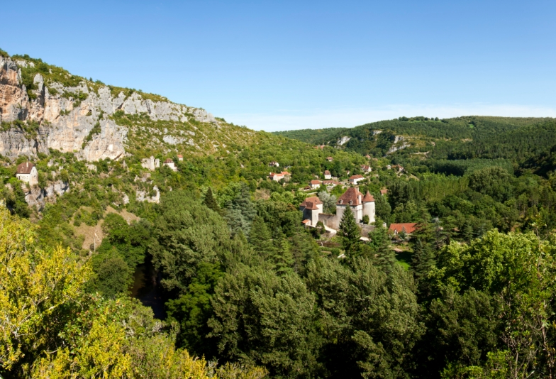 Algemeen overzicht van de Célé-vallei, Quercy